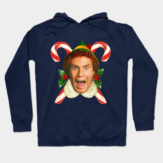 Buddy Elf and Candy Canes Exclusive Hoodie by Pop Fan Shop